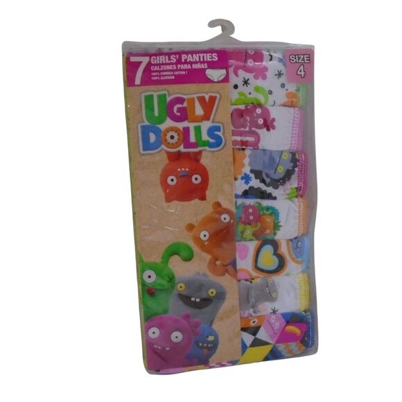 UglyDolls Girls Panties 7 PK Asst. Colors 100% Cotton Size 4 - Picture 1 of 3
